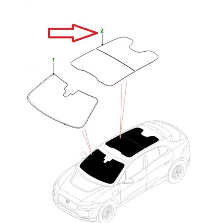 Jaguar pare soleil toit panoramique I-PACE (37LL8)