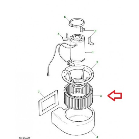 Land rover ventilateur soufflerie (RTC7441)