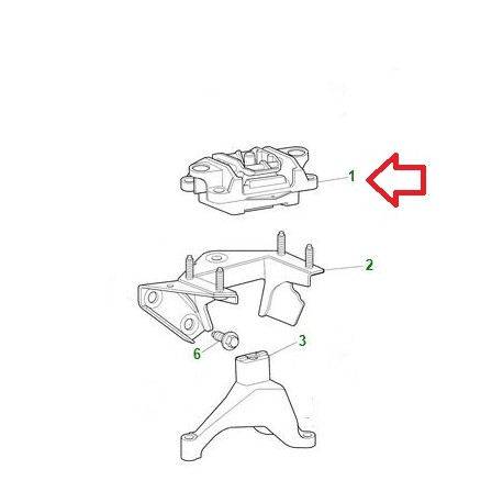 Jaguar support boite de vitesse X-Type et XK8 (C2S22457)