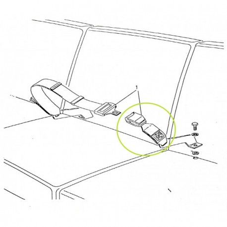 Land rover ceinture de securite Defender 90, 110, 130 (BTR4346)