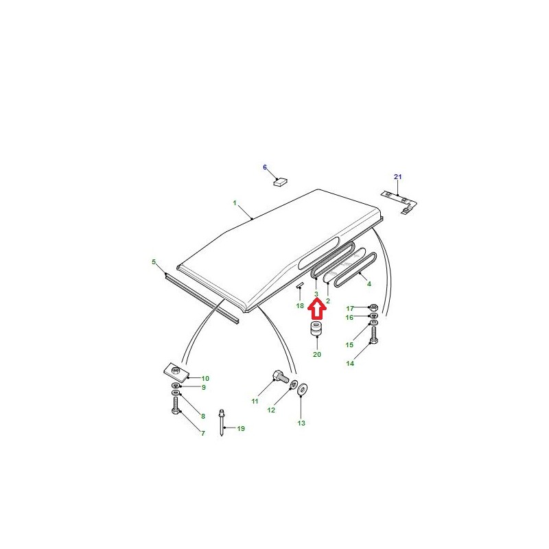 land rover joint de pare brise defender 90, 110, 130