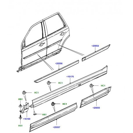 Land rover PROTECTION INFERIEUR AVANT GAUCHE (LR062503)