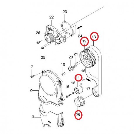 Allmakes 4x4 kit de distribution Kalos,  Matiz (12720080K)