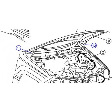 Mopar ensemble de 2 verins capot Grand Cherokee WG,  WJ (VHWJ9904AA)