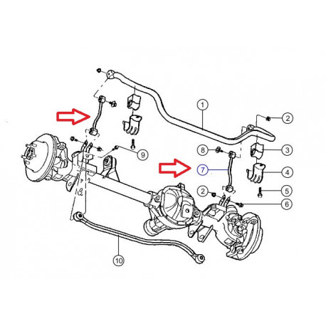 Mopar biellette barre stabilisatrise avant Grand Cherokee WG,  WJ (52088283)