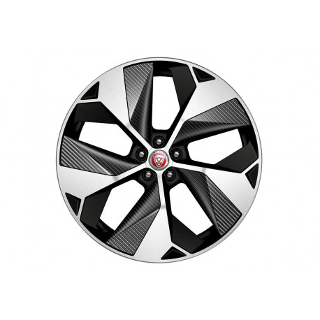 Jaguar Jantes en alliage â?? 22" 5 rayons (Style 5069) Finition Technical Grey avec insertions en fibre de carbone I-PACE (T4K4002)