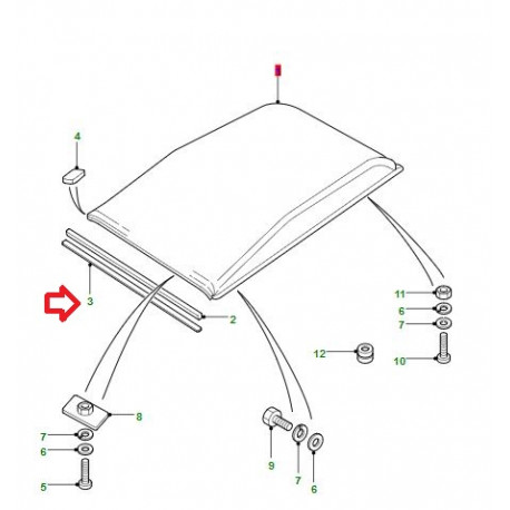 Land rover joint-pare-brise (LR055344)