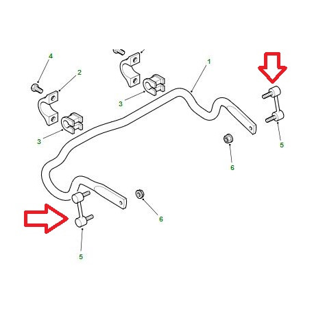 Land rover biellette de barre antiroulis Range P38 (ANR3304)