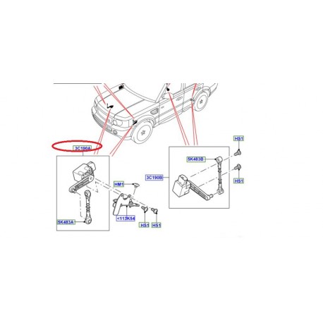 Allmakes 4x4 kit fixation de sonde avant droite Range Sport (LR020474)