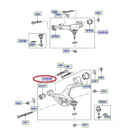 Allmakes 4x4 bras de suspension avant Range Sport (LR029302)