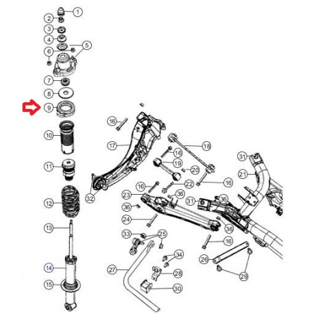 Mopar semelle superieur ressort  arriere (5085505AD)