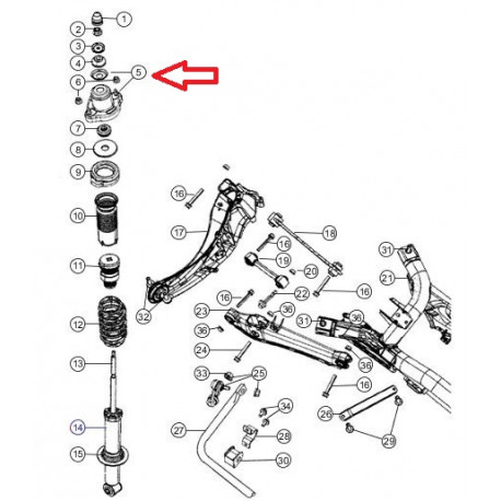 Mopar butee amortisseur arriere (05085495AC)