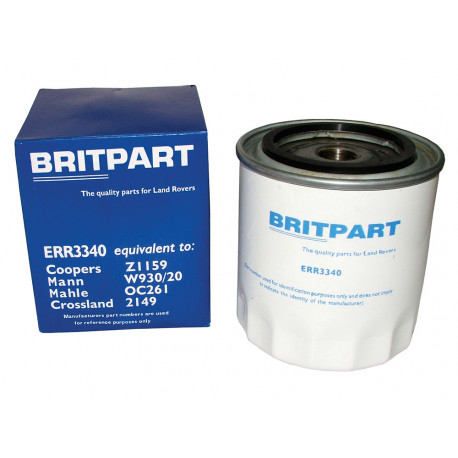 Britpart filtre à huile Defender 90, 110, 130, Discovery 1, 2, Range Classic, P38 (ERR3340)