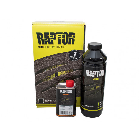 Raptor UPOL Kit Raptor noir  1 litre avec durcisseur (0LK3M)