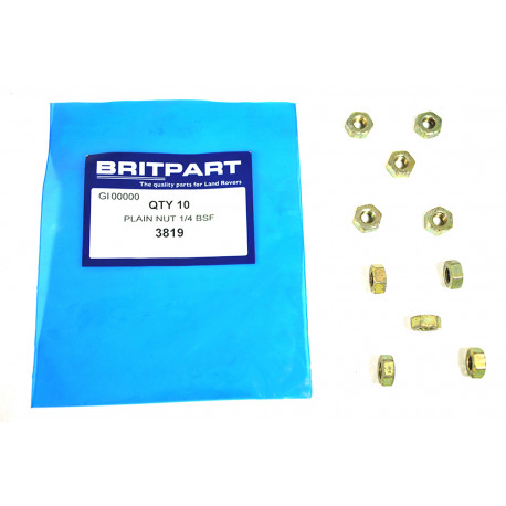 Britpart plain nut 1/4 bsf (3819)