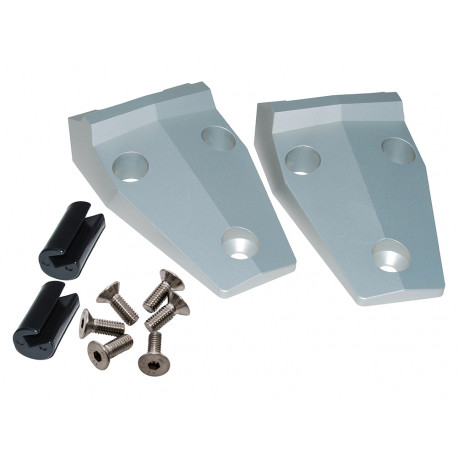 Britpart Charnieres de capot aluminium anodise gris (DA1152)