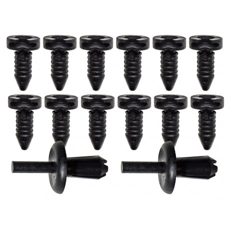 Britpart Kit d'agrafes noires de garniture de porte (DA1412)