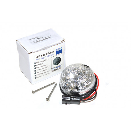 Wipac Feu stop led blanc 73mm 12v Defender 90 110 130 (LR048200LEDCL)