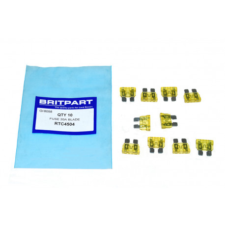 Britpart fusible cavalier 20 amperes Defender 90, 110, 130 et Discovery 1, 2 (RTC4504)