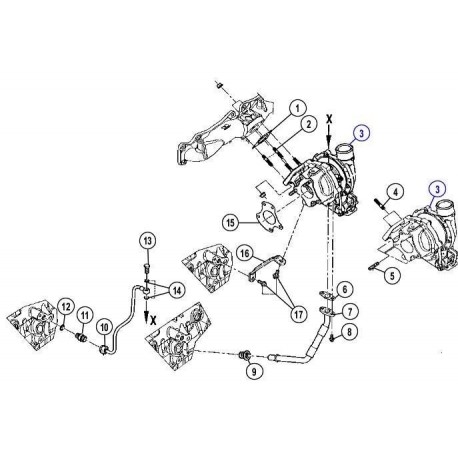 Allmakes 4x4 turbo neuf Dodge Nitro avec pochette joints (68092348AA)