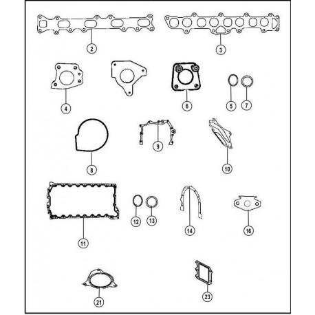 Vm motori pochette complete   sans joint culasse (68032196AA)