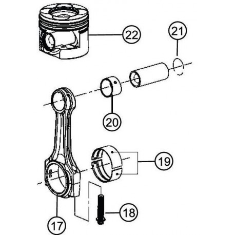 Vm motori piston standard avec segments (68029435AA)