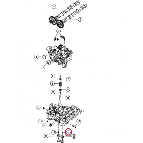 Vm motori soupape échappement Dodge Nitro (68027470AA)