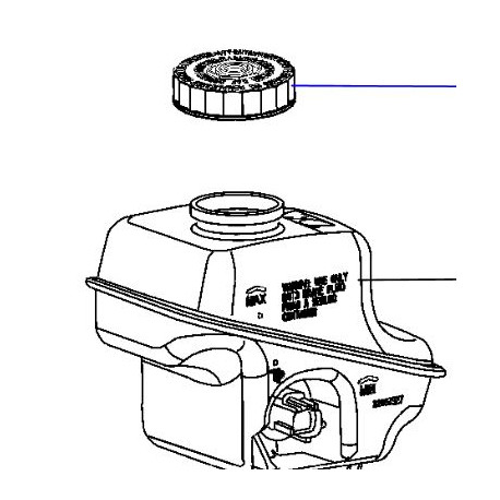 Mopar couvercle bocal liquide de frein 300c (04683656AB)
