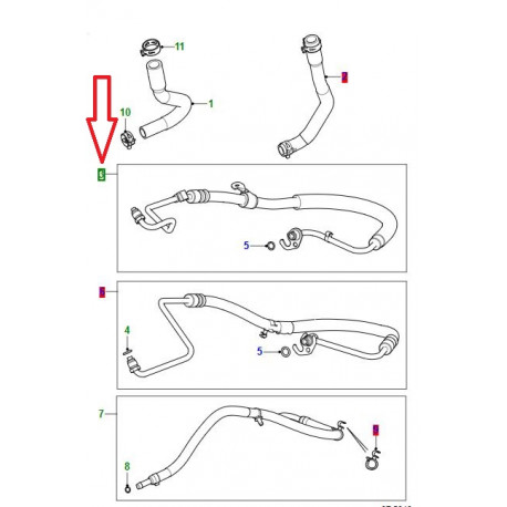 Jaguar tuyau direction assistée S-Type,  XF X250,  XJ6 X358 (C2Z22829)