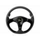 volant momo VINYL NOIR ET SUEDE 350 MM