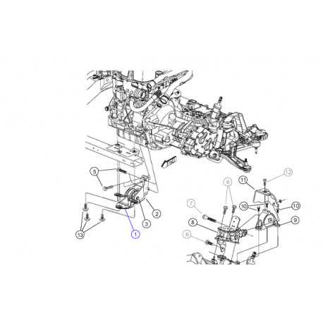 Mopar support moteur avant Voyager RG (04861314AB)