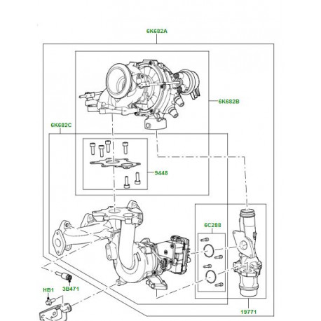 Land rover turbocompresseur Range Sport (LR104440)