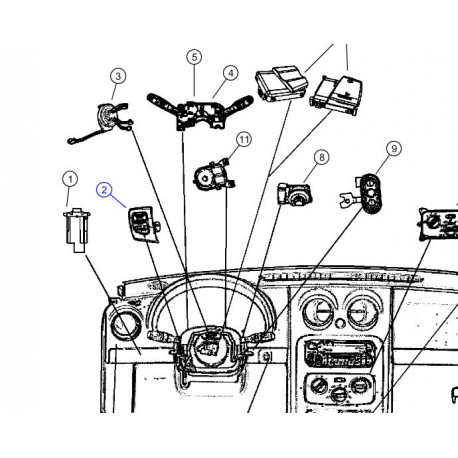 Mopar commutateur Cherokee KK,  Commander XH,  Compass MK49 et Wrangler JK (04671929AC)