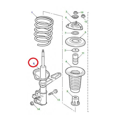 Land rover amortisseur avant  sport Freelander 1 (RSC500120)