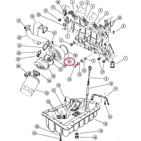 Vm motori refroidisseur huile moteur (04720366)