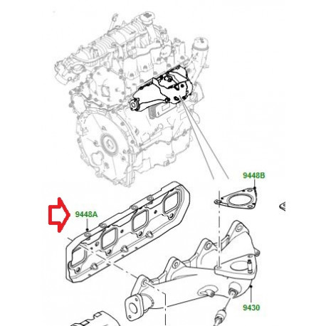 Land rover joint echappement (LR073658)