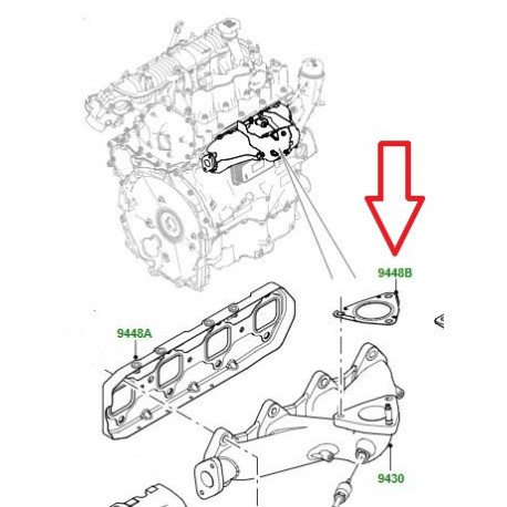 Land rover joint echappement turbo (LR073723)