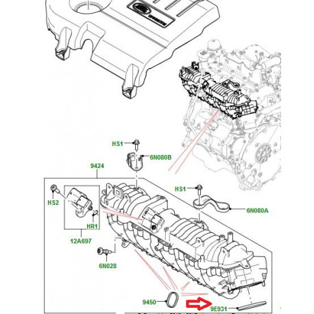 Land rover joint-papillon (LR074073)