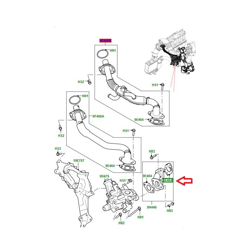 Commander joint-collecteur d'echappement LAND ROVER (LR082314) pas cher sur  RLD Autos