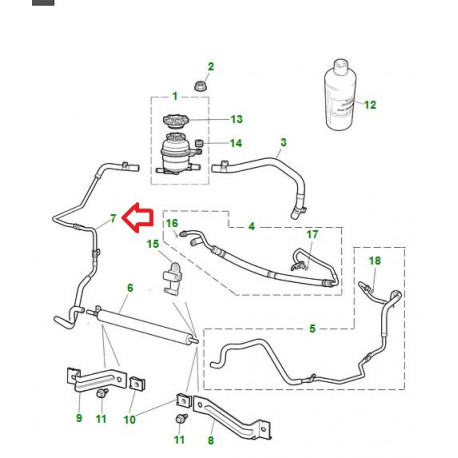 Jaguar tuyau direction assistée X-Type et XK8 (C2S34876)