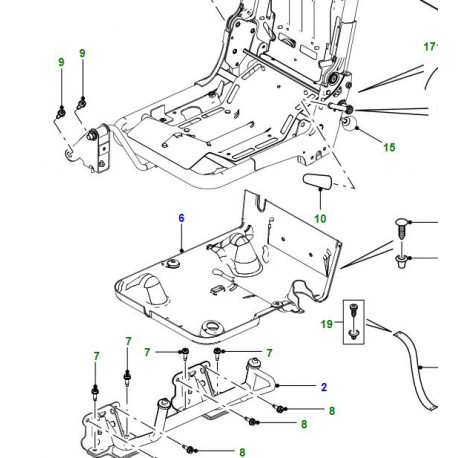 Land rover gache-verrouillage DROITE (LR077802)
