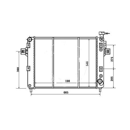 Crown radiateur refroidissement 1999-2000 Grand Cherokee WJ (52079425AE)