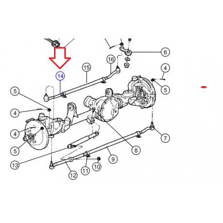 Crown tie rod end Grand Cherokee WG,  WJ (52088461)