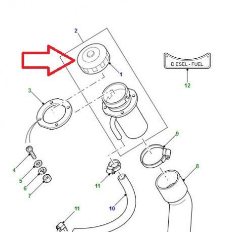Land rover bouchon de remplissage de reservoir (NRC9429)