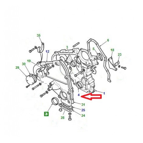 Land rover joint spi avant de vilebrequin Defender (ERR6490)