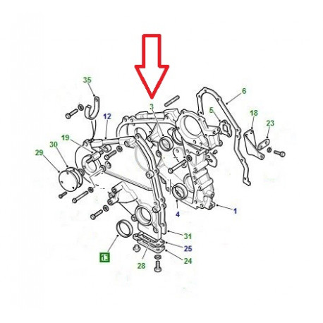 Land rover bague etancheite avant arbre a cames (ETC5064)