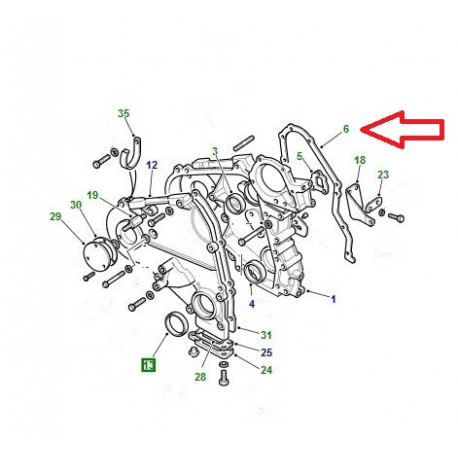 Land rover joint carter de distribution arriere (538039)