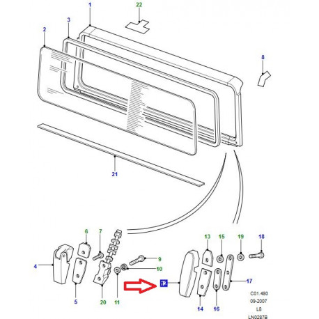 Land rover support droit (MUC7911)