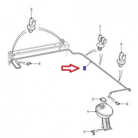 Land rover durite radiateur a vase expansion (LR037957)