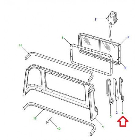 Land rover bande calage-caout.entour. glace (CHB500040)